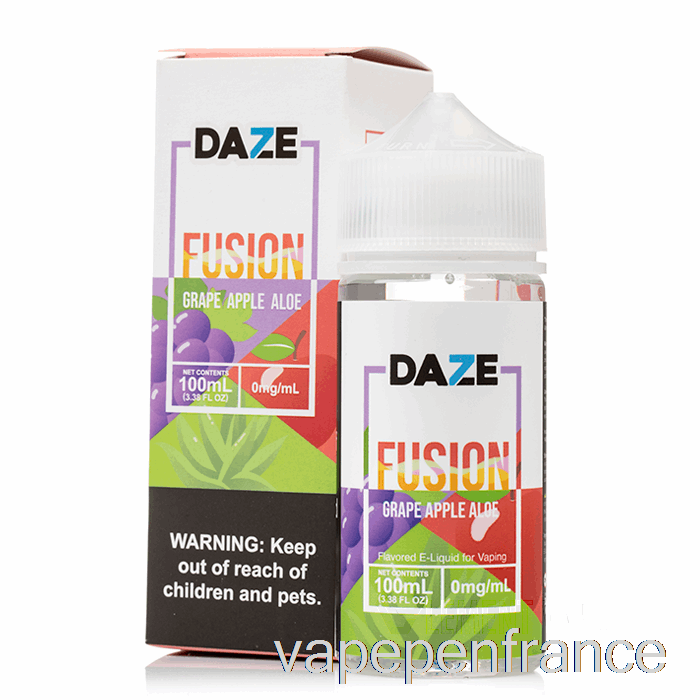 Aloès Pomme Raisin - 7 Daze Fusion - Stylo Vape 100 Ml 3 Mg